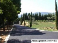 Amenagement de paysages acces villa