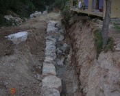 mur de soutenement rochers blocs